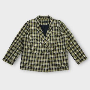 Fashion To Figure Blazer Womens 2X Faven Plaid Double Breasted Gabrielle Union